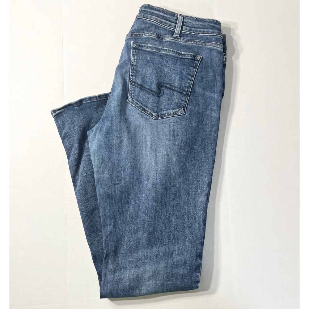 Silver Jeans Co Womens 33x33 Elyse Slim Bootcut Jeans Medium Wash L03601SSX387